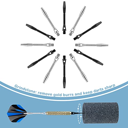 Charniol 24 Pcs Dart Shaft Replacement Parts - Black & Silver