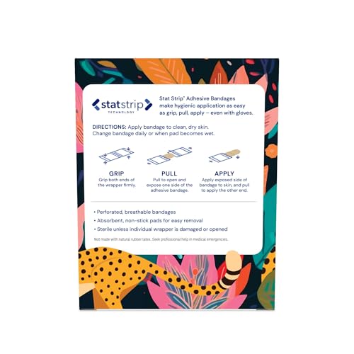 Adhesive Bandages Box - 3/4" x 3" Stat Strip, 100 Count