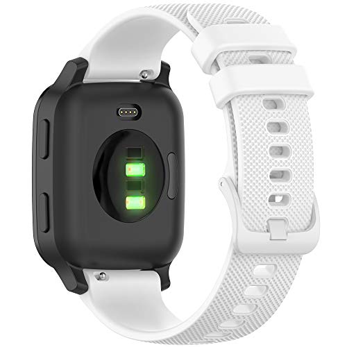 20mm Silicone Replacement Band for Garmin Watches - White