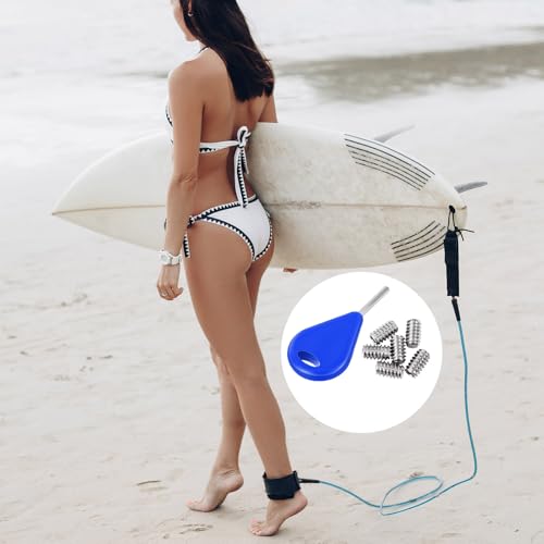 Surfboard Fin Key Set with 24 Screws - Blue