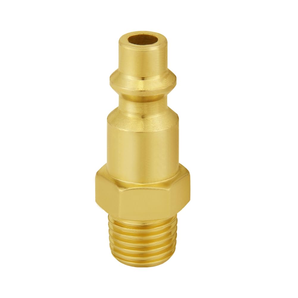 Joywayus 4PCS 1/8 Inch NPT Male Industrial Air Hose Quick Connect Air Plug Fittings