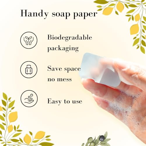 Paper Soap Sheets - 360 Pcs Variety in Lemon, Coconut & Blueberry Scents