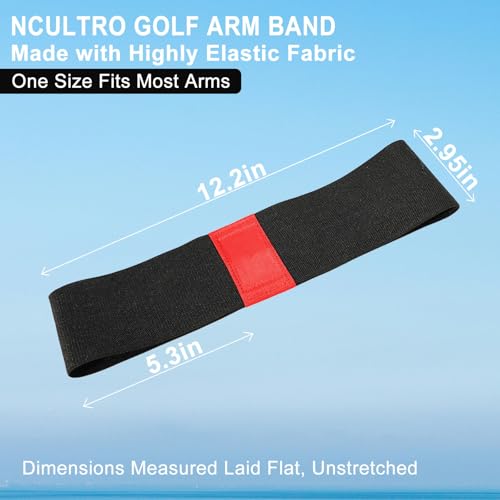 Golf Arm Band Training Aid - Elastic Swing Trainer, Black