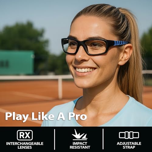Sports Protection Goggles with Anti-Fog Lenses - Medium Black Blue