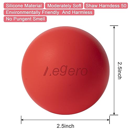 Massage Lacrosse Balls for Myofascial Release - 2 Pack (Red & Blue)