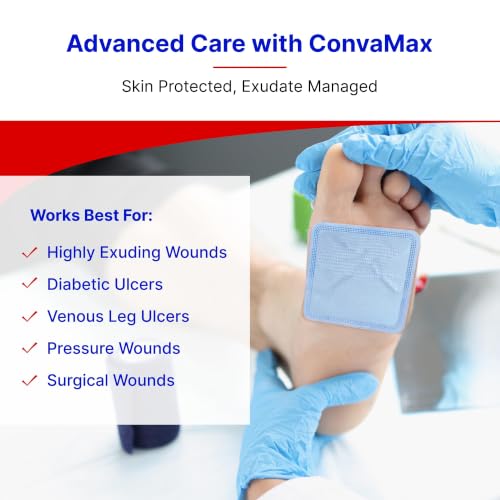 ConvaMax 6x8 Inch Non-Adhesive Superabsorbent Wound Dressing - Box of 10