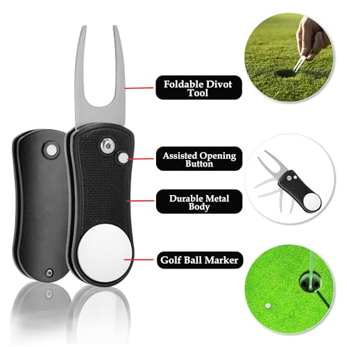 Golf Essentials Kit - Complete Accessories Set for Golfing - Black