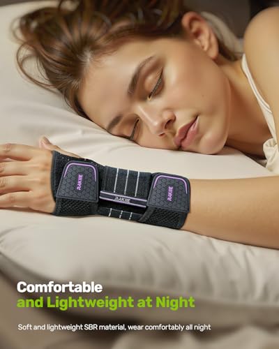 Rakiie Right Hand Medium Purple Carpal Tunnel Wrist Brace Night Splint