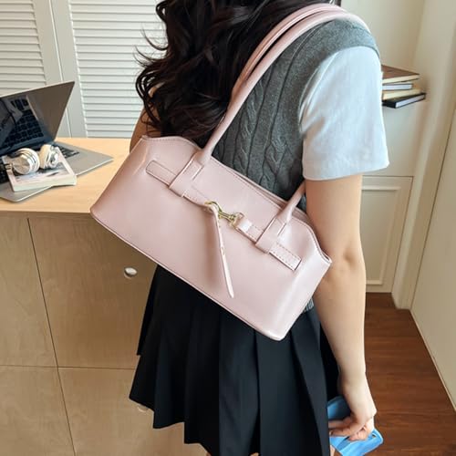 PU Leather Vintage Crossbody Bag for Women - Pink
