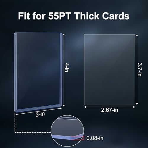 25 Count 55pt Top Loaders & Soft Thick Card Sleeves Set - Baseball, Basketball, Football
