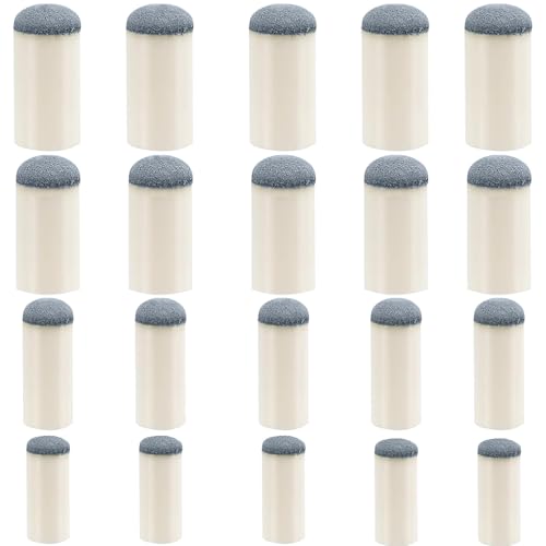 20pcs Slip-On Pool Cue Tips Replacement Kit - 4 Sizes (9mm-13mm)