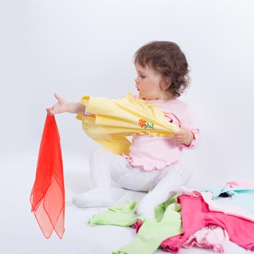 24-Inch Square Juggling Scarves for Dance and Magic Tricks - 6 Pack