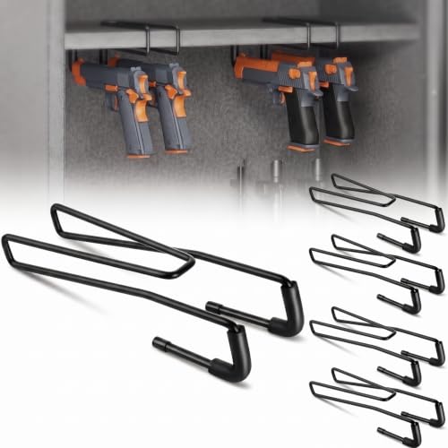 Gun Safe Pistol Rack Set 5 Double Layer Organizers for 10 Guns - Black