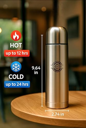 Generic 17oz Stainless Steel Insulated Travel Mug – Keeps Drinks Hot 12H & Cold 24H, Leakproof, Fits Car Cup Holders