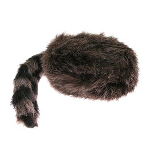 Faux Raccoon Tail Hat Set - Classic Faux Fur Tail Hats (2-Pack)