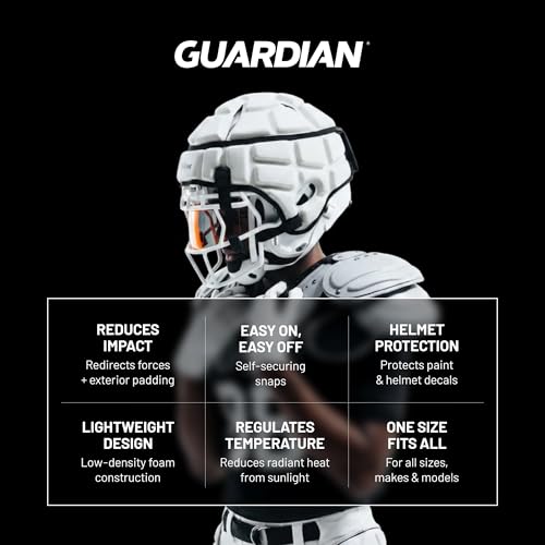 Soft-Shell Football Helmet Cover - Impact Reduction - White