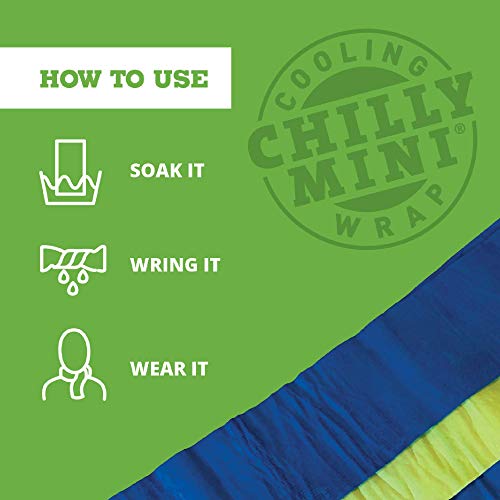 Mini Cooling Neck Towel - 29" x 3" Hyper-Evaporative Wrap - High Vis Orange