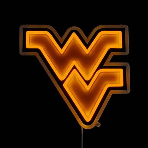 West Virginia Mountaineers LED Neon Sign - 15" x 14.28" with Adjustable Brightness