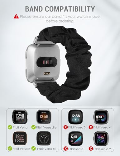 Scrunchie Bands for Fitbit Versa - Cute Elastic Fabric Strap