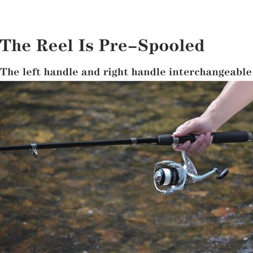 MNCIRISETOU 2.1M/6.89FT Telescopic Fishing Pole Combo with Reels & Bag