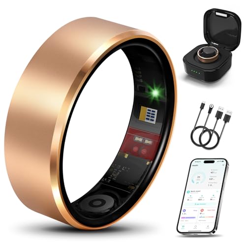 Smart Ring 2.0 - Rose Gold, Fitness & Sleep Tracker, Waterproof