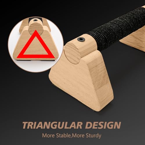 Wooden Parallettes Bars - Handstand Training & Push Up Handles - 20cm