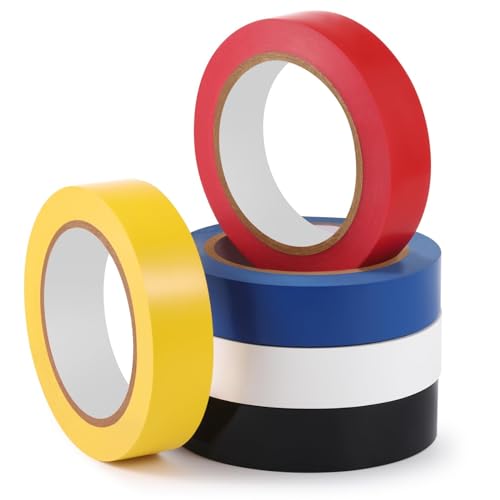 Floor Marking Tape 1 Inch x 60 Yards - 5 Rolls for Courts & Social Distancing