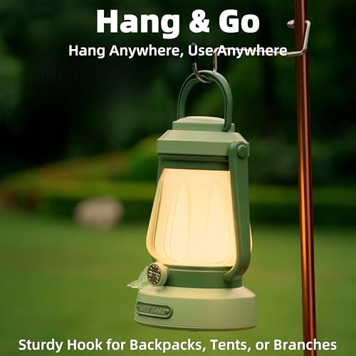 Kids Lantern with 4 Color Dimmable LED & USB-C | Green Butterfly Night Light