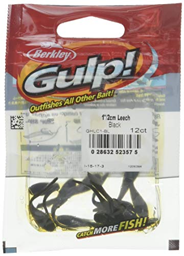 Gulp! Leech 1-Inch Soft Bait - Black