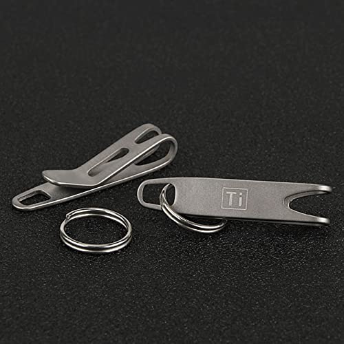 Titanium Clasp 3 PCS - Mini Key Ring & Pocket Suspension Clip, Durable & Lightweight