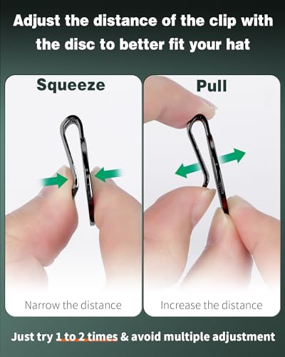 Magnetic Golf Hat Clip Marker Set - Black - 3 Pack
