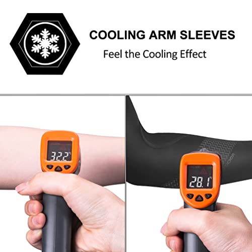 Sun Protection Cooling Arm Sleeves for Sports - XX-Large / Black