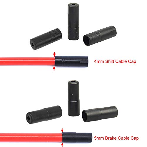 200pcs Bicycle Shift & Brake Cable End Caps - Durable Plastic