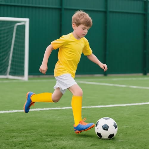 Youth Soccer Tube Socks for Boys & Girls - 7-15 Years - Yellow