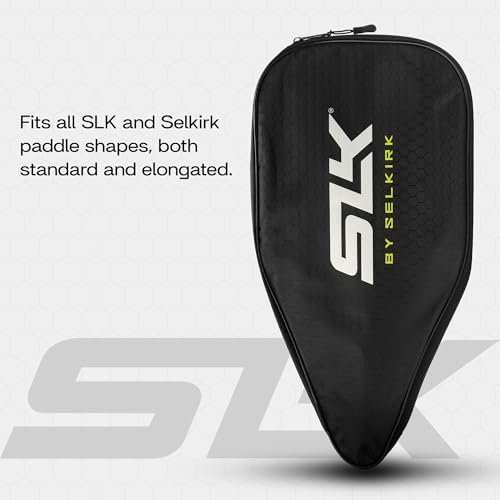 Pickleball Paddle Cover - SLK Black and Volt - Soft Terry Fabric