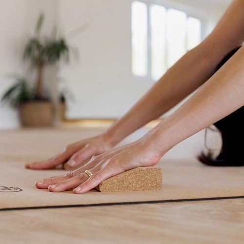 Cork Yoga Wedge Blocks - Eco-Friendly Mini Pair, Pack of 2