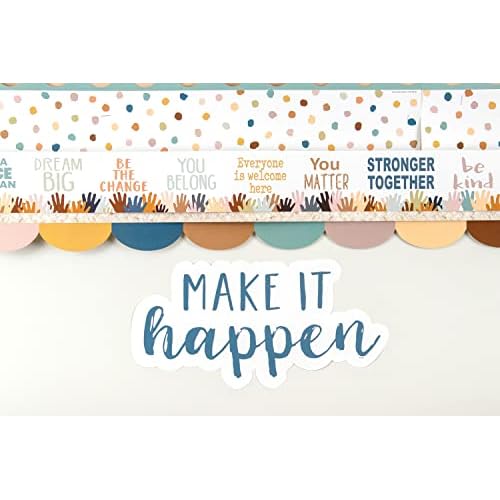 Teacher Created Resources Everyone is Welcome Woven Straight Border Trim (TCR7127), Natural
