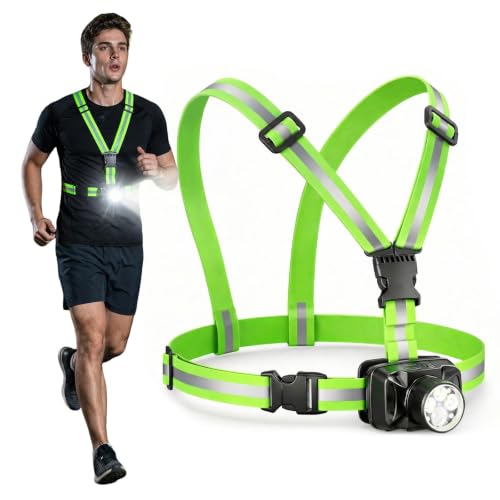Adjustable Running Light Vest with 550Lm Brightness & IPX5 Waterproof