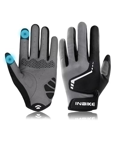 Padded Touchscreen Cycling Gloves - Gray, X-Large