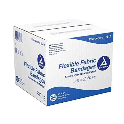 Sterile Adhesive Fabric Bandages - 1" x 3" - 100 Count
