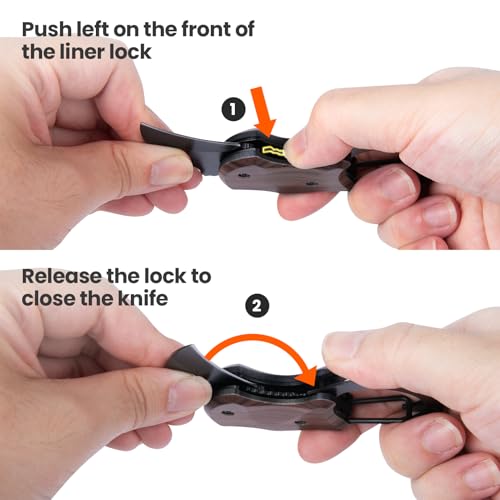 Small Pocket Knife - Wood Grain, Lightweight & Durable