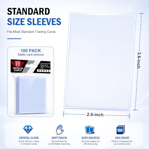 500 Clear Card Sleeves for Trading Cards - Durable Plastic Protectors