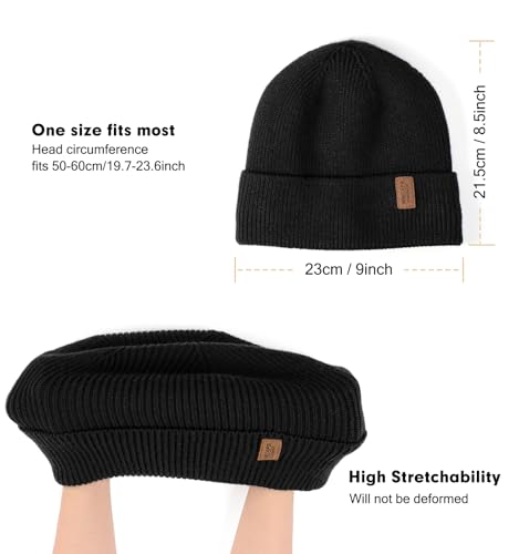 Winter Beanie for Men and Women - Soft Fleece Lined Knit Hat