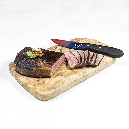 NFL Steak Knives Set - Houston Texans 9.5" Team Color