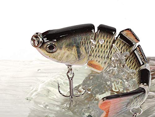 6-Section Swimbait Fishing Lure - 10cm Hard Bait with Treble Hooks