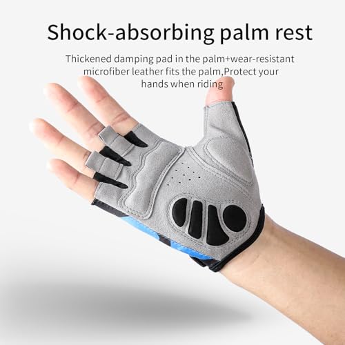 Fingerless Cycling Gloves for Men & Women - Black, Medium