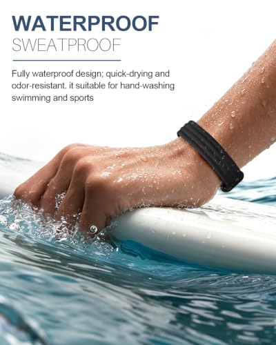 FireFit Black Silicone Sport Band Compatible with Fitbit Air Water-Resistant