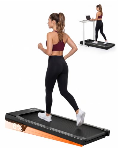 Portable Under Desk Treadmill with 6% Incline & Remote Control