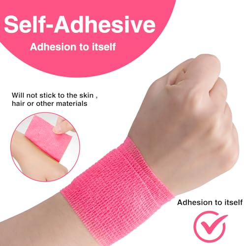 Pharmacy Choice 16-Count Self-Adhesive Bandage Wraps - 2"x5 Yards, Multicolor