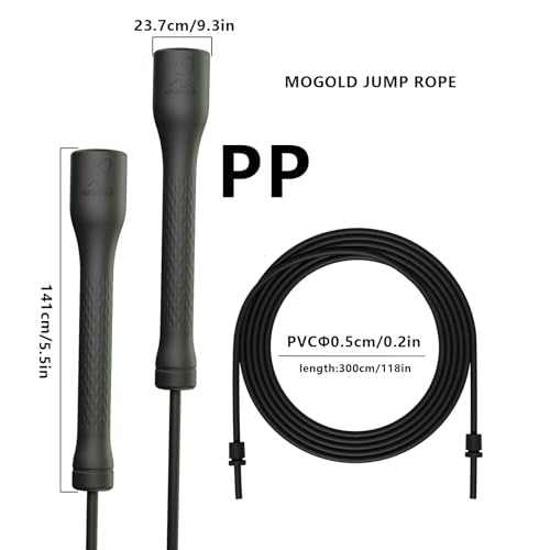 Adjustable Speed Jump Rope - Unbreakable Black PVC, Ergonomic Handles
